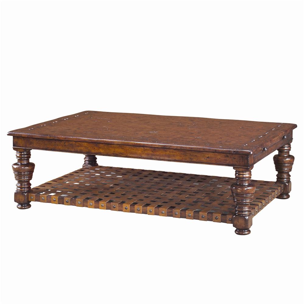 Theodore Alexander Tables Rectangular Cocktail Table with Woven
